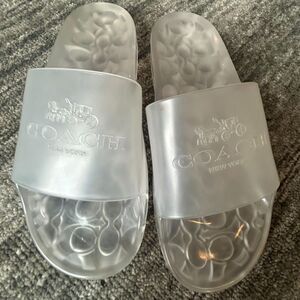 Coach Ulyssa Jelly Clear Slides, Size 8
